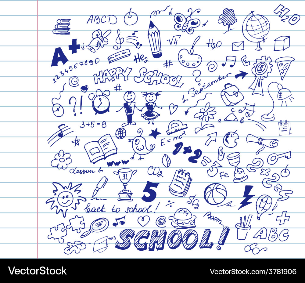 School pattern Royalty Free Vector Image - VectorStock