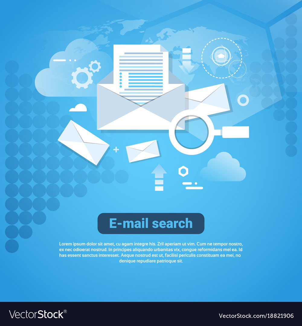 Template Web Banner With Copy Space Email Search Vector Image