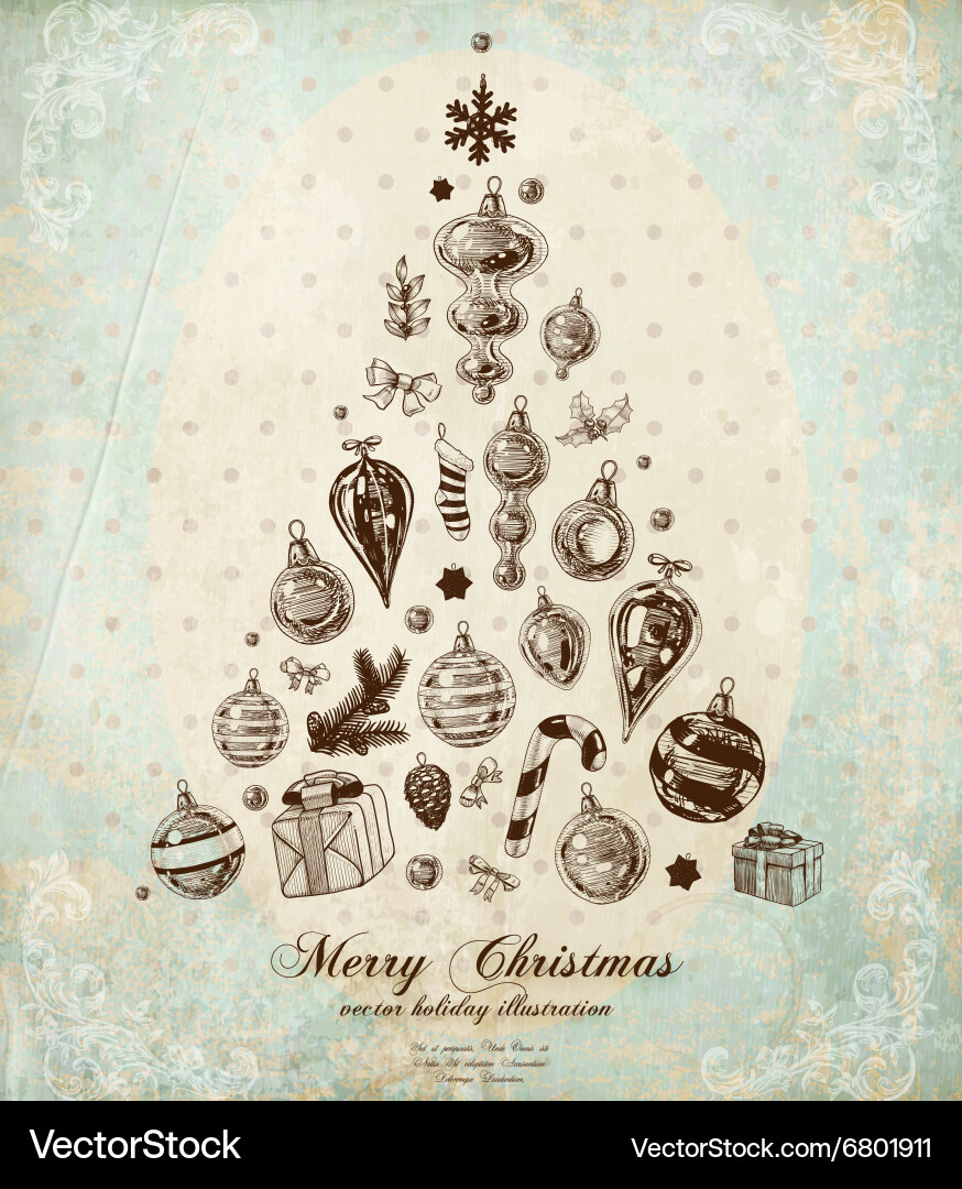 Christmas tree design Royalty Free Vector Image