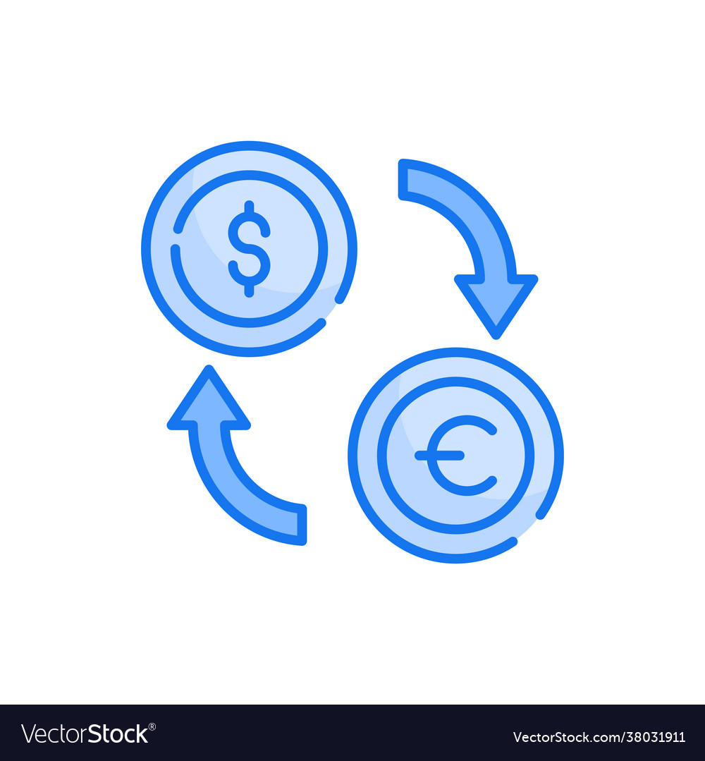 Currency exchange style Royalty Free Vector Image