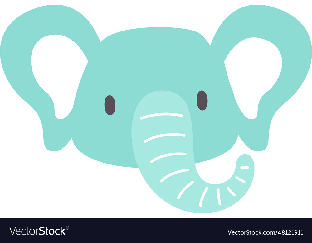 Elephant animal face Royalty Free Vector Image