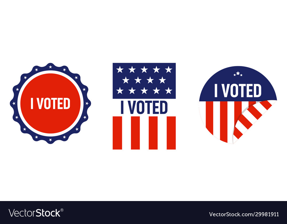 I Voted Sticker Design For Elections Royalty Free Vector I Voted Sticker Design For Elections Royalty Free Vector