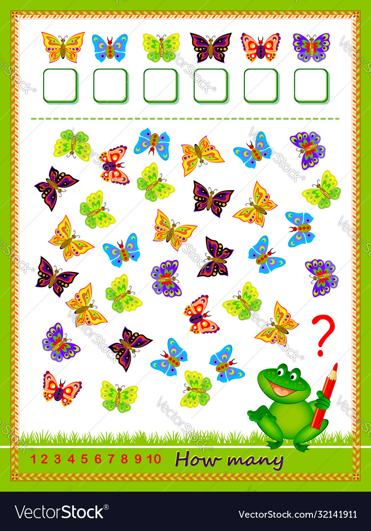 Math education for children count quantity Vector Image