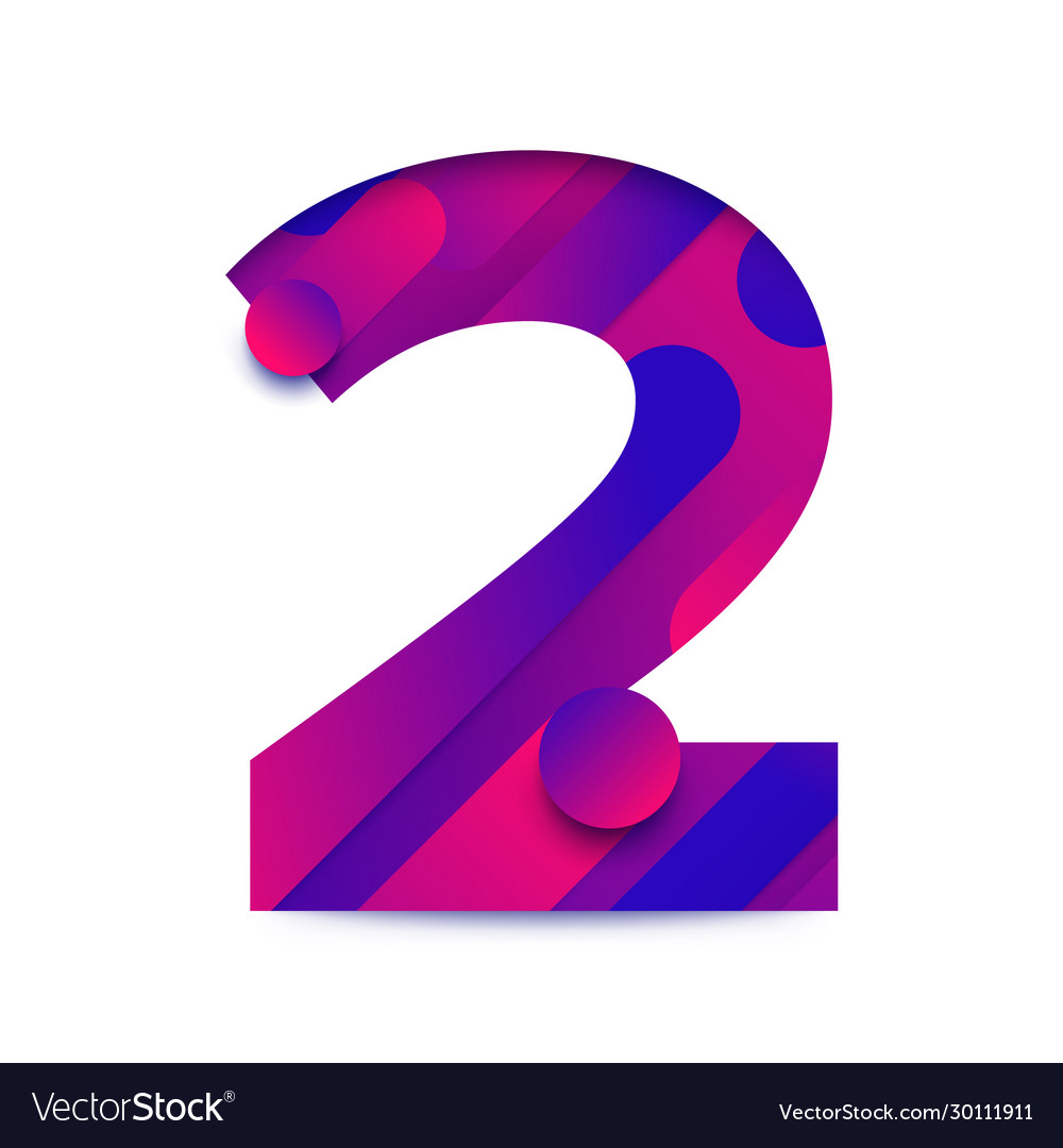 Number bg gradients 2 Royalty Free Vector Image