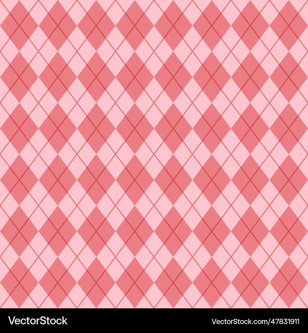 Red seamless argyle pattern Royalty Free Vector Image