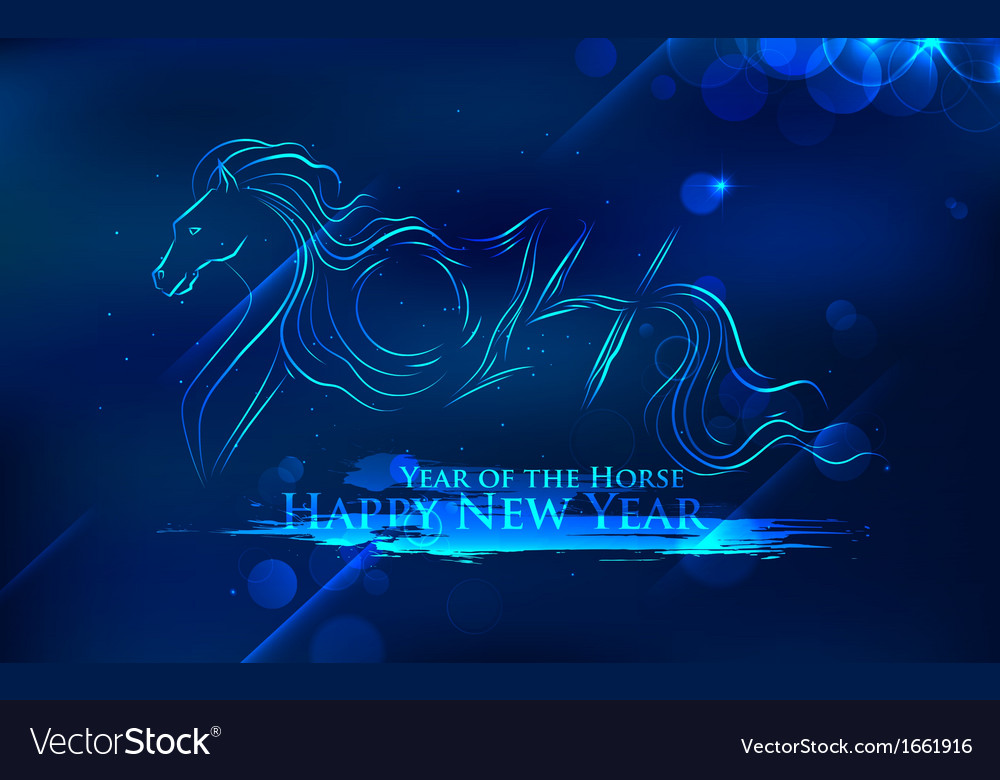 Horse New Year 2014 Royalty Free Vector Image - VectorStock