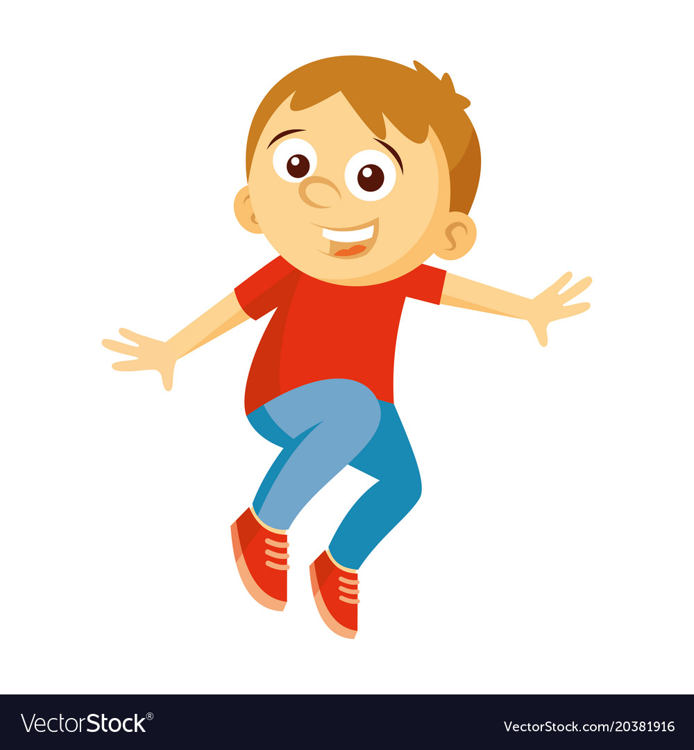 Jumping kids Royalty Free Vector Image - VectorStock