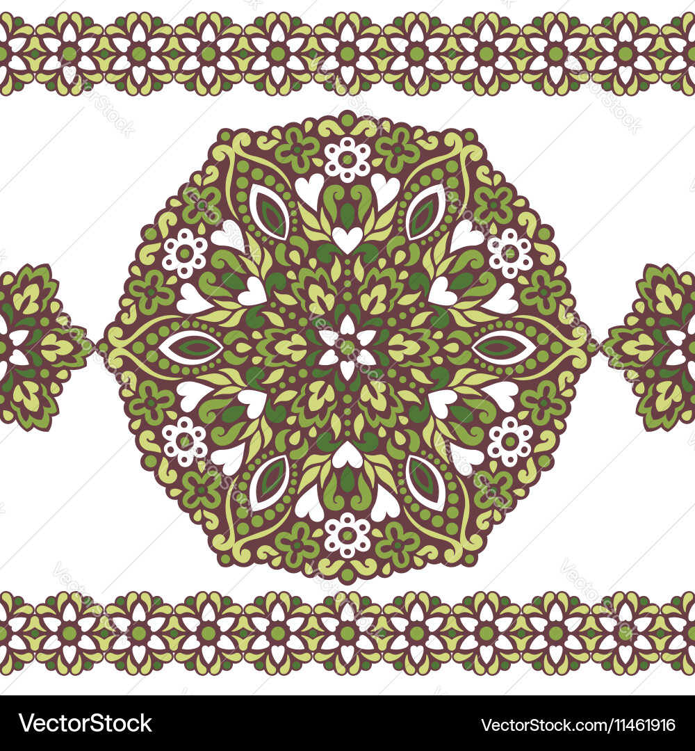 Seamless background with abstract ethnic pattern Vector Image