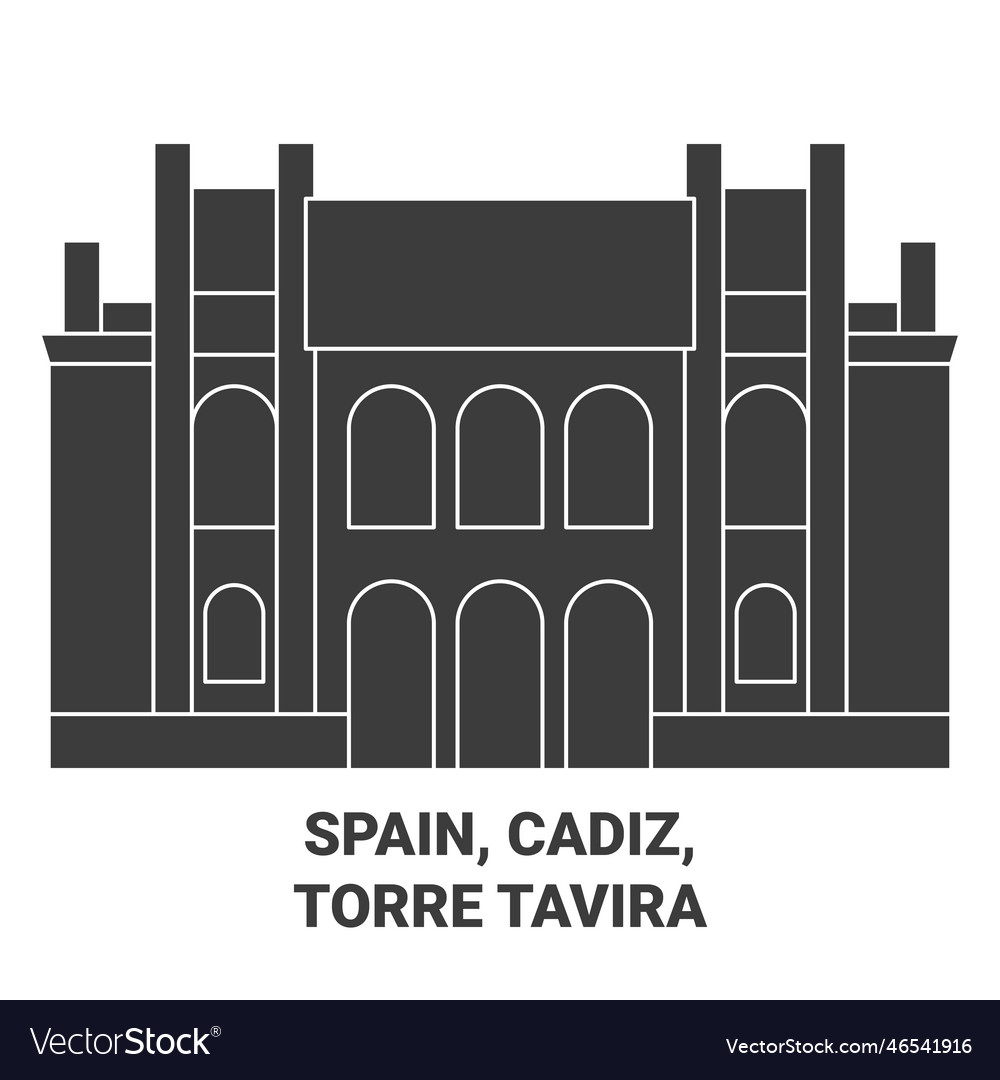 Spain cadiz torre tavira travel landmark Vector Image