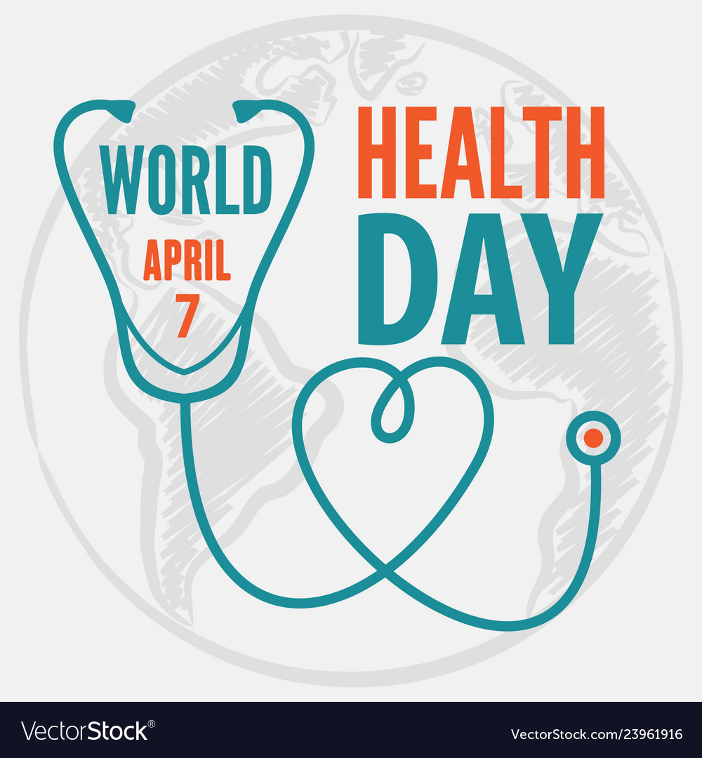 World health day concept poster Royalty Free Vector Image