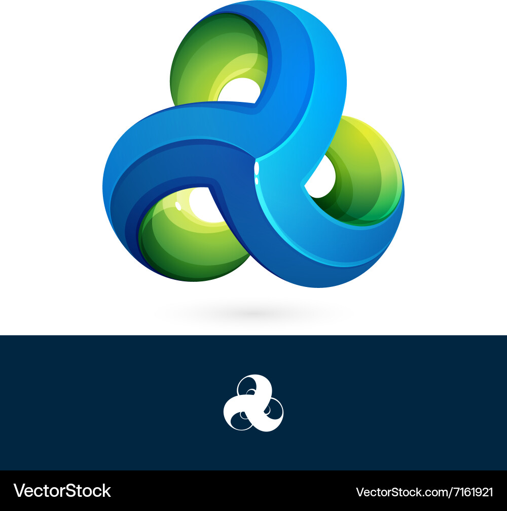 Abstract triangle logo Royalty Free Vector Image