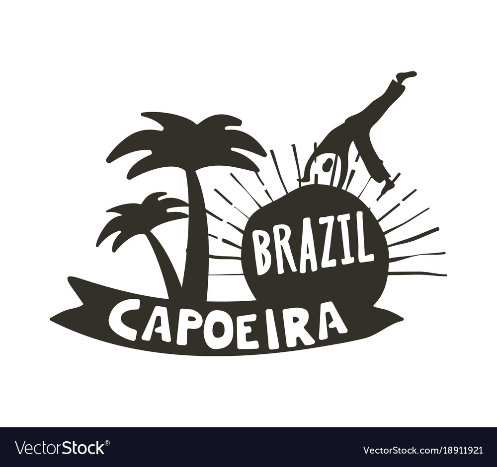 Capoeira brazilian dance of african origin poster Vector Image