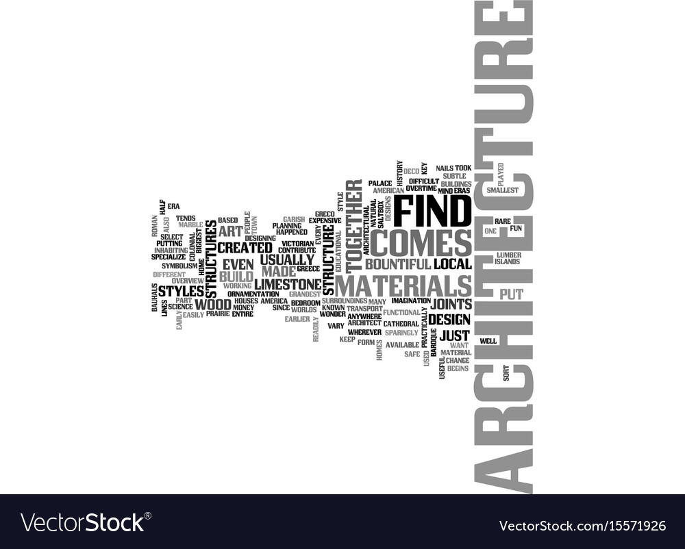 Architecture overview text word cloud concept Vector Image
