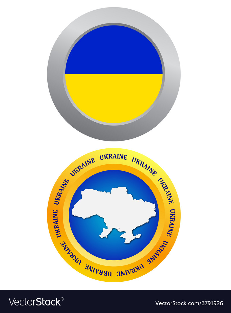 Button as a symbol of ukraine Royalty Free Vector Image