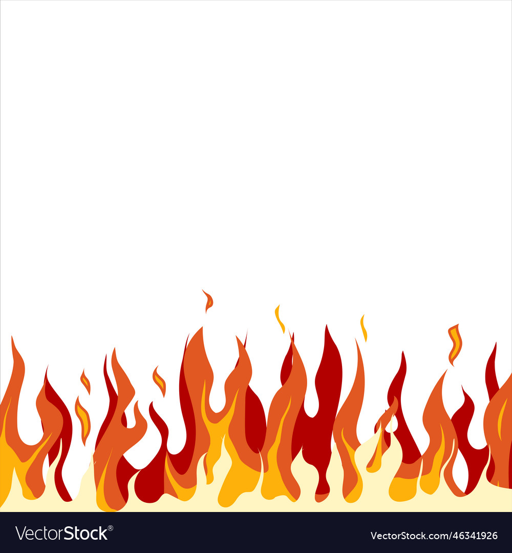 Fire Flame Banner Royalty Free Vector Image VectorStock