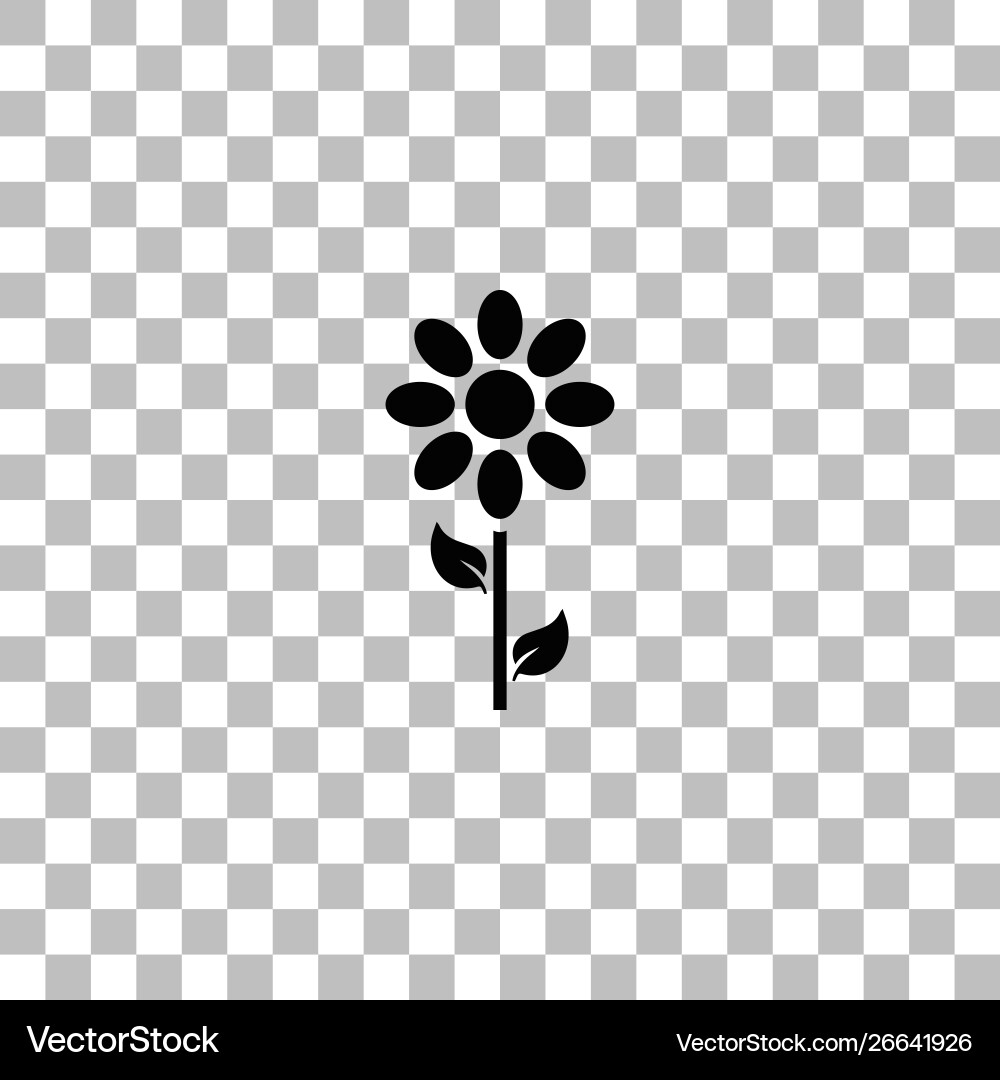 Flower icon flat Royalty Free Vector Image - VectorStock