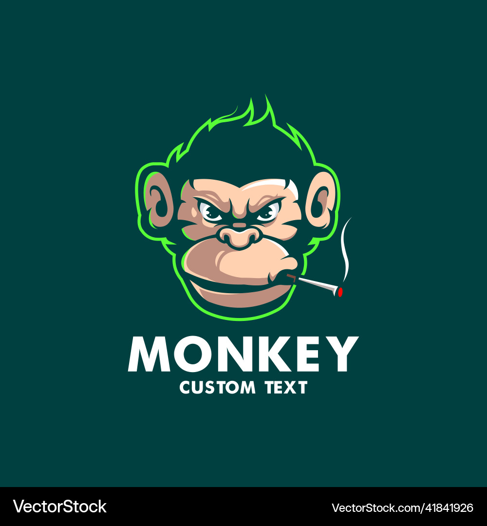Monkey smoking Royalty Free Vector Image - VectorStock