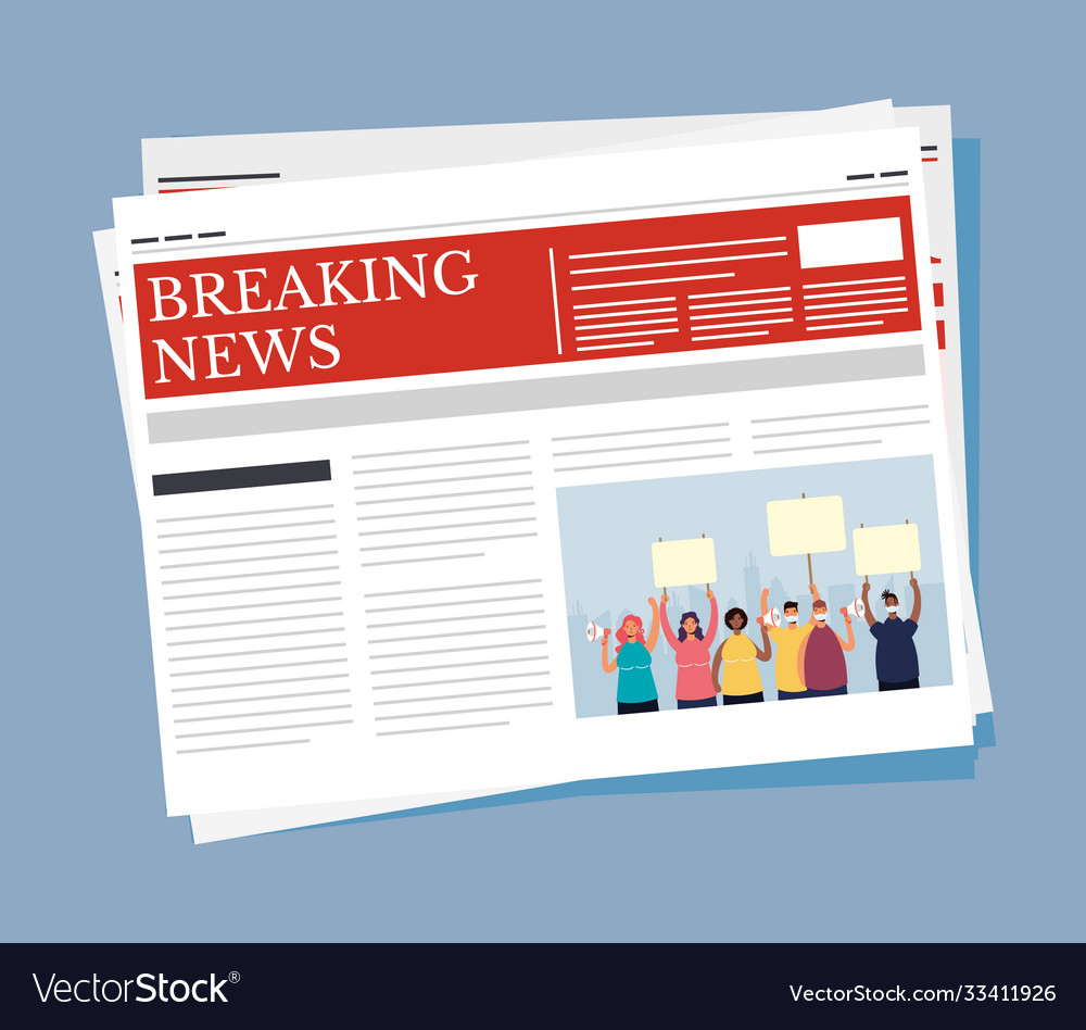 News paper folded communication isolated icon Vector Image