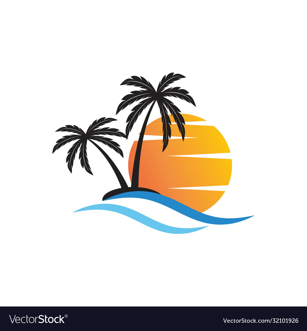 Palm Tree Summe Royalty Free Vector Image - Vectorstock