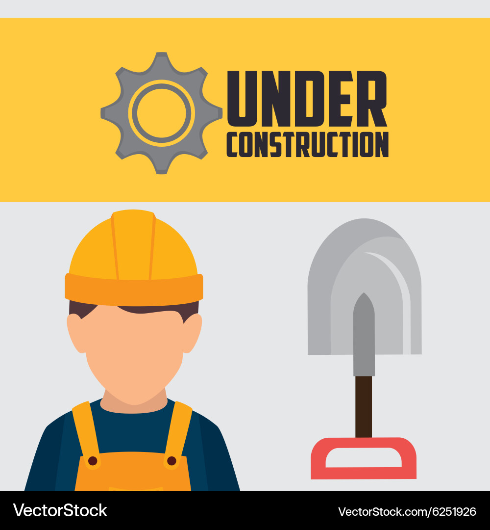 Under construction Royalty Free Vector Image - VectorStock
