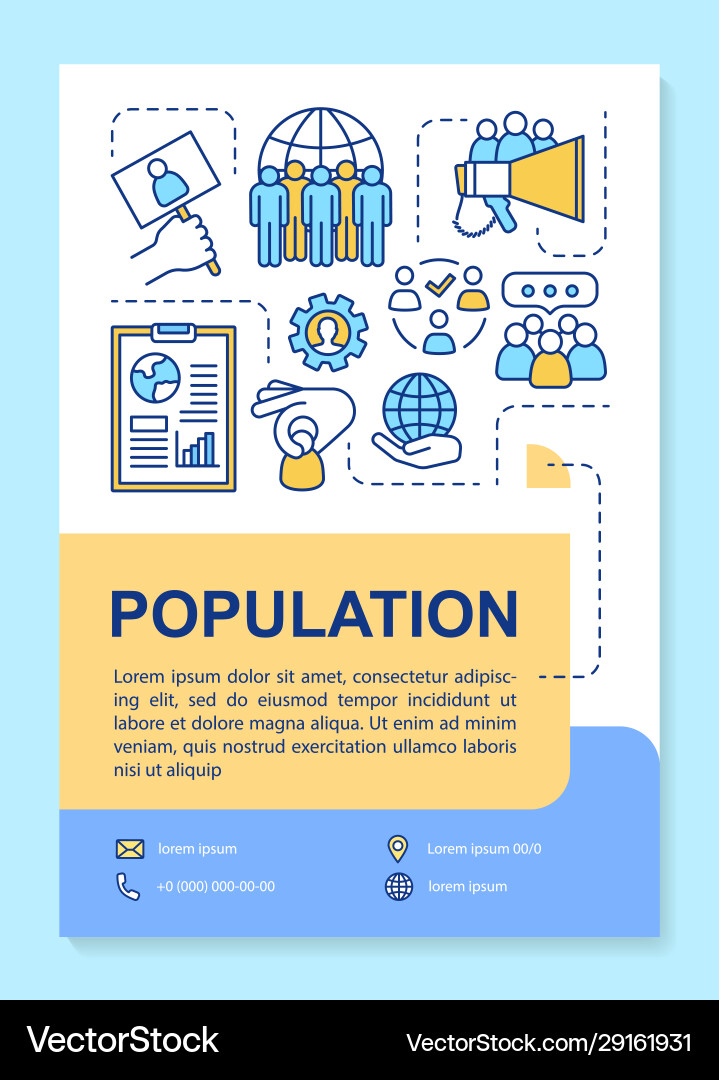Population Poster Template Layout High Birth Rate Vector Image
