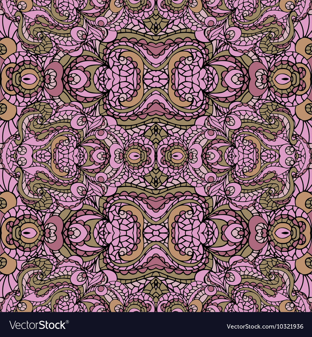 Abstract symmetry swirl seamless pattern colorful Vector Image