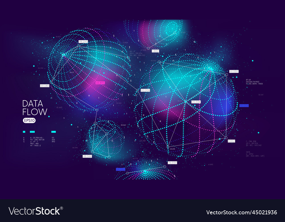 Analysis and sorting digital database Royalty Free Vector