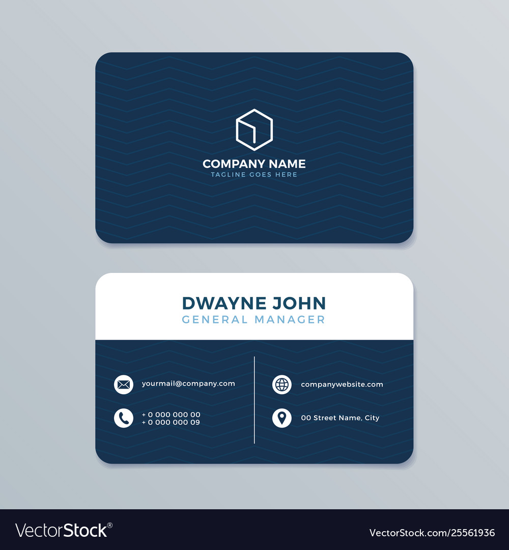 Clean And Modern Business Card Template Royalty Free Vector