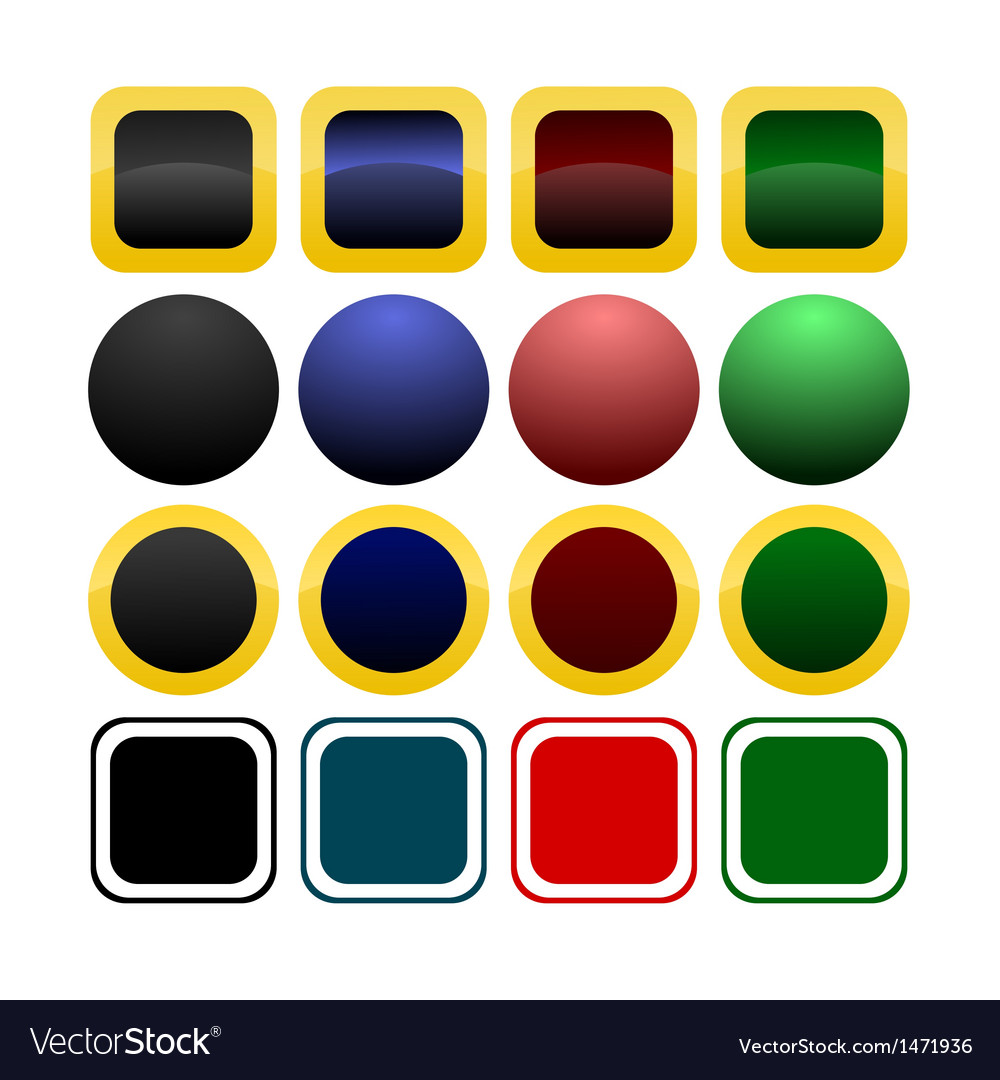 Collection of icon or button templates Royalty Free Vector