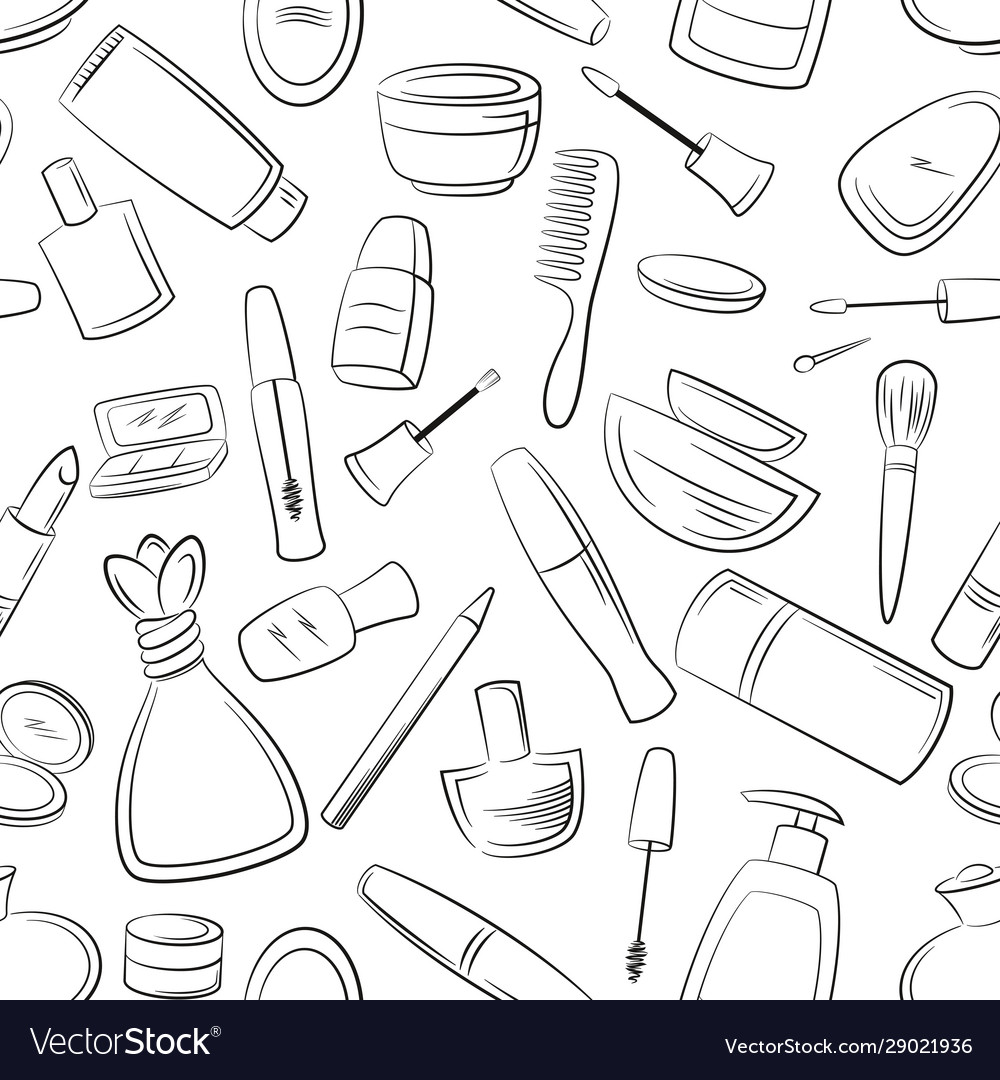 Cosmetics seamless Royalty Free Vector Image - VectorStock