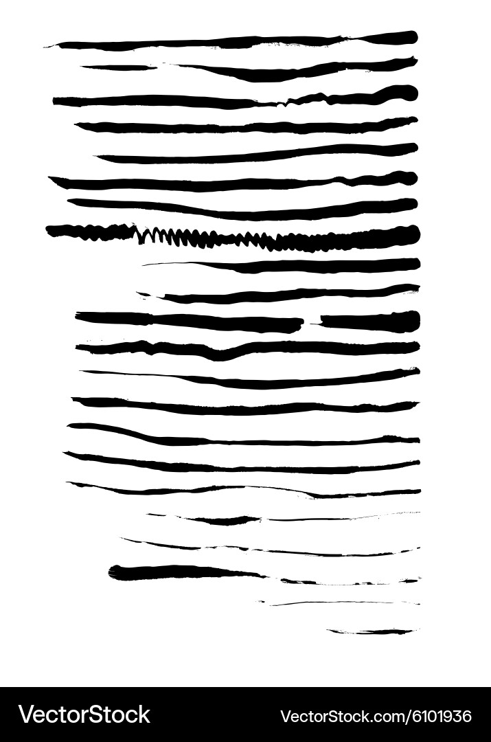 Ink brushes set Royalty Free Vector Image - VectorStock