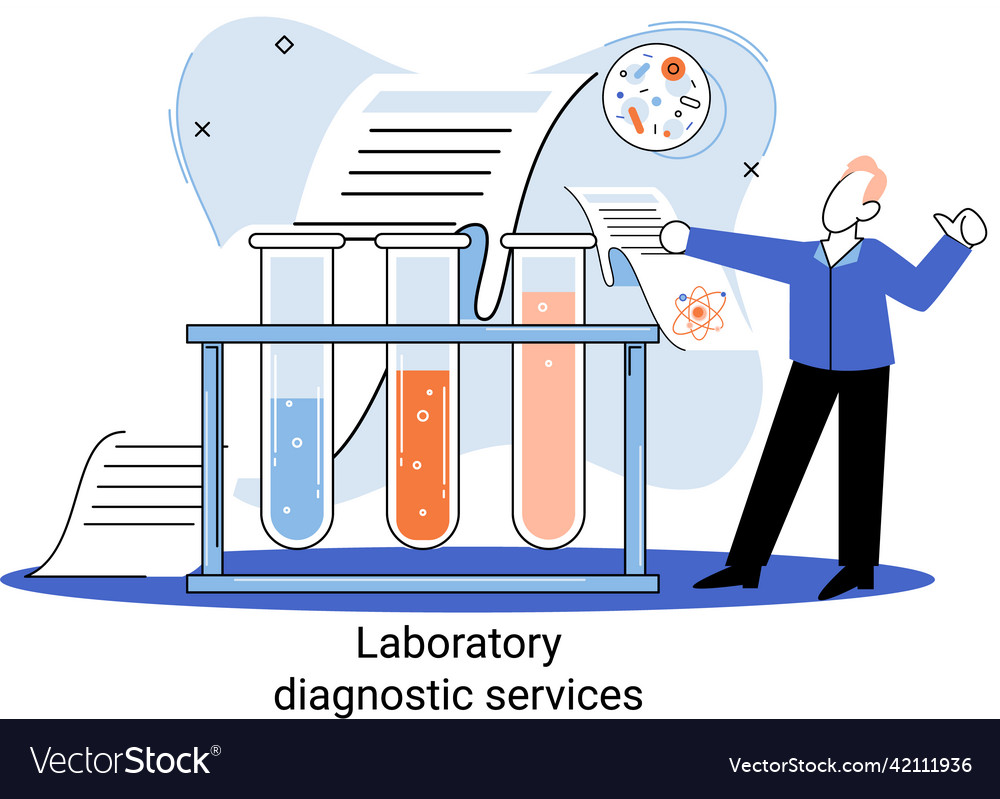 Laboratory diagnostic services health indicators Vector Image