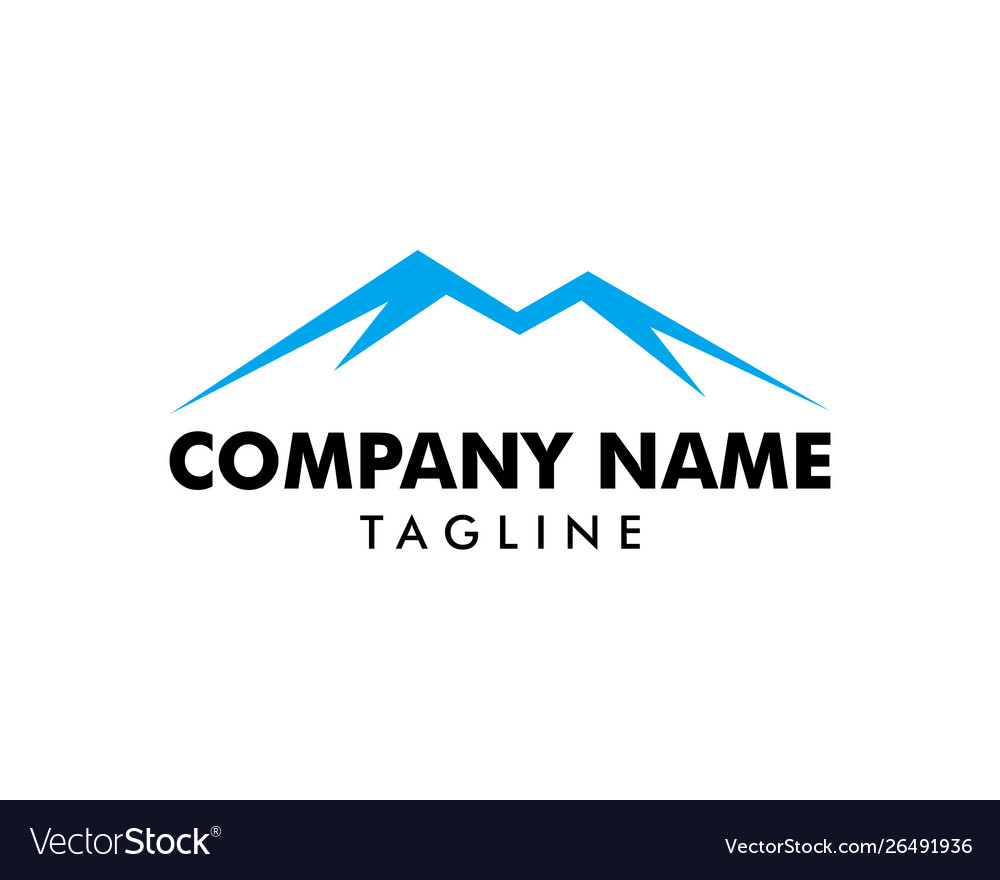 Mountain logo design template Royalty Free Vector Image