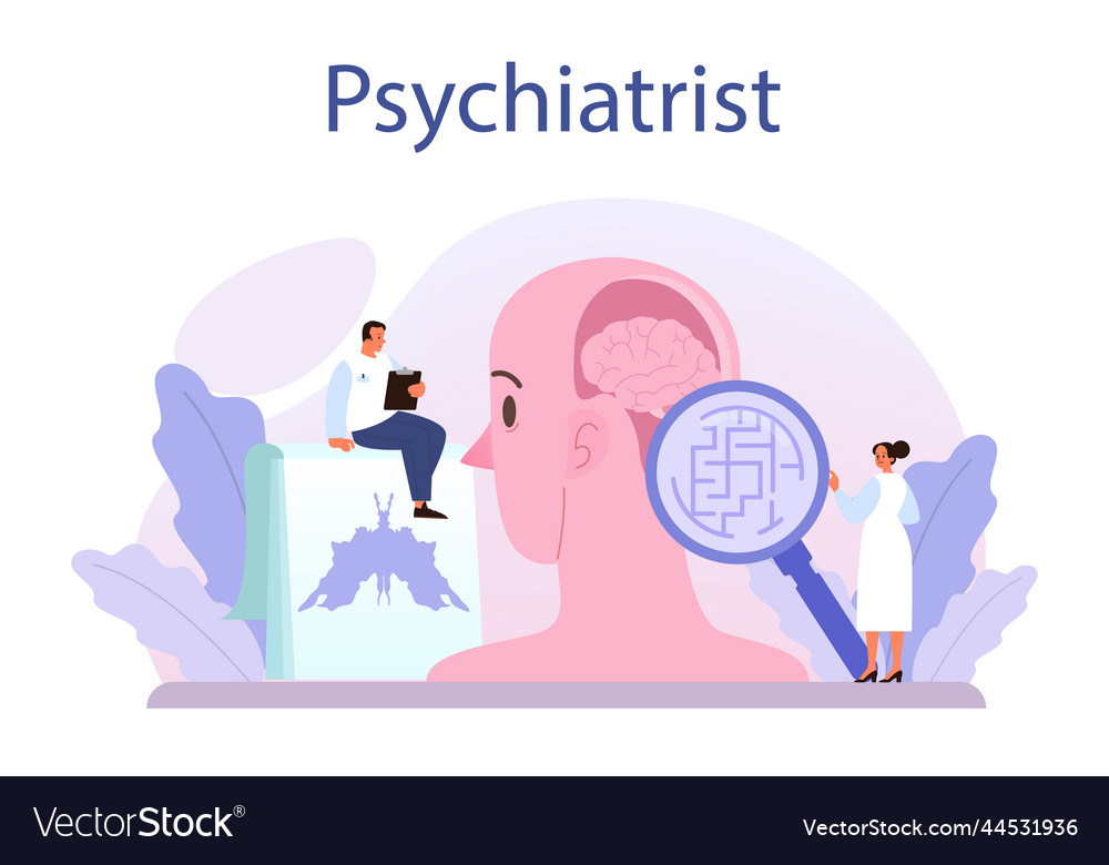 Psychiatrist concept mental health diagnostic Vector Image