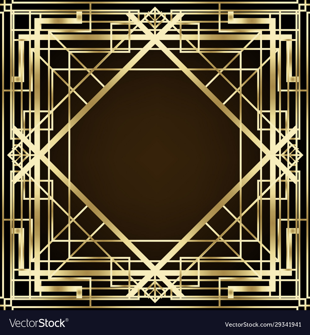 Art deco vintage patterns and design elements Vector Image