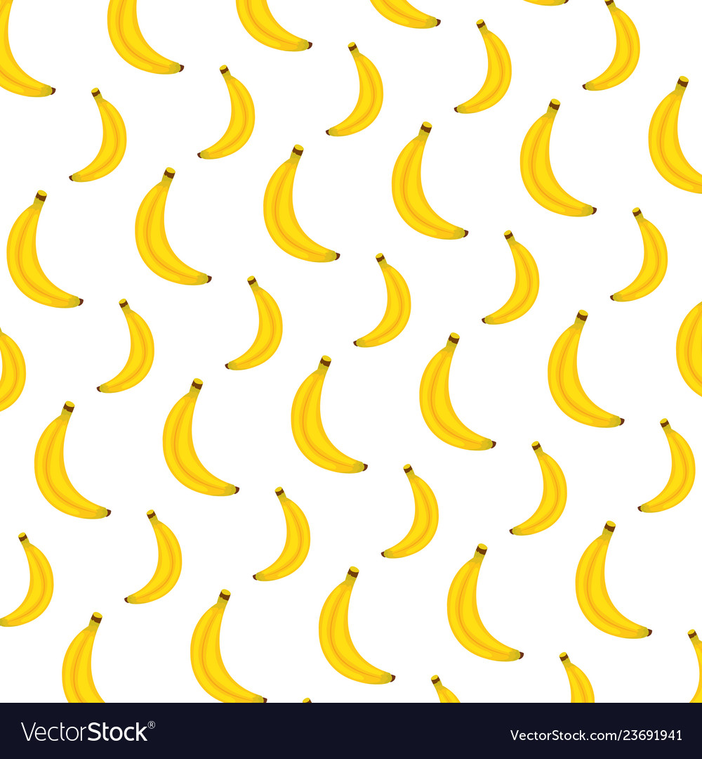 Bananas fresh fruit pattern Royalty Free Vector Image