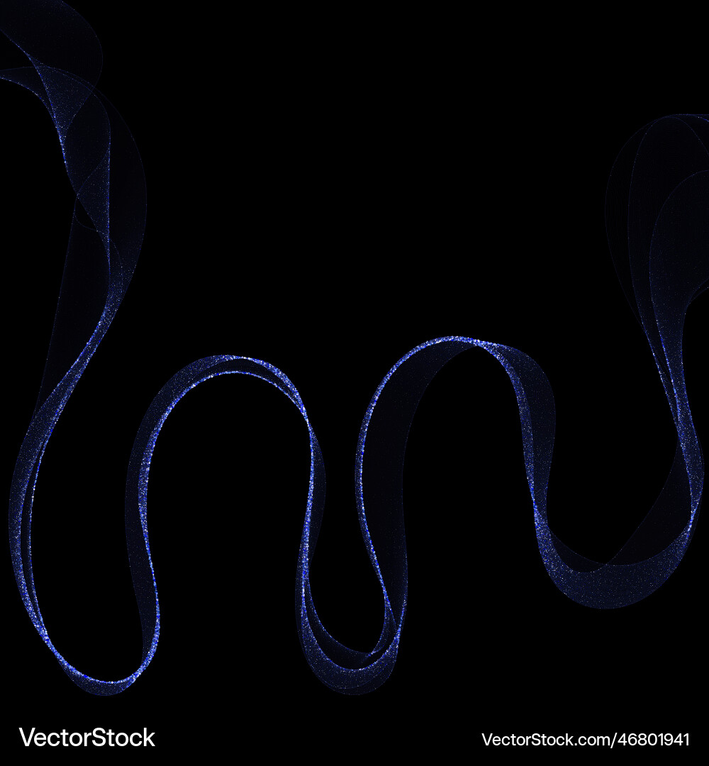 Blue wave pattern with glitter abstract Royalty Free Vector