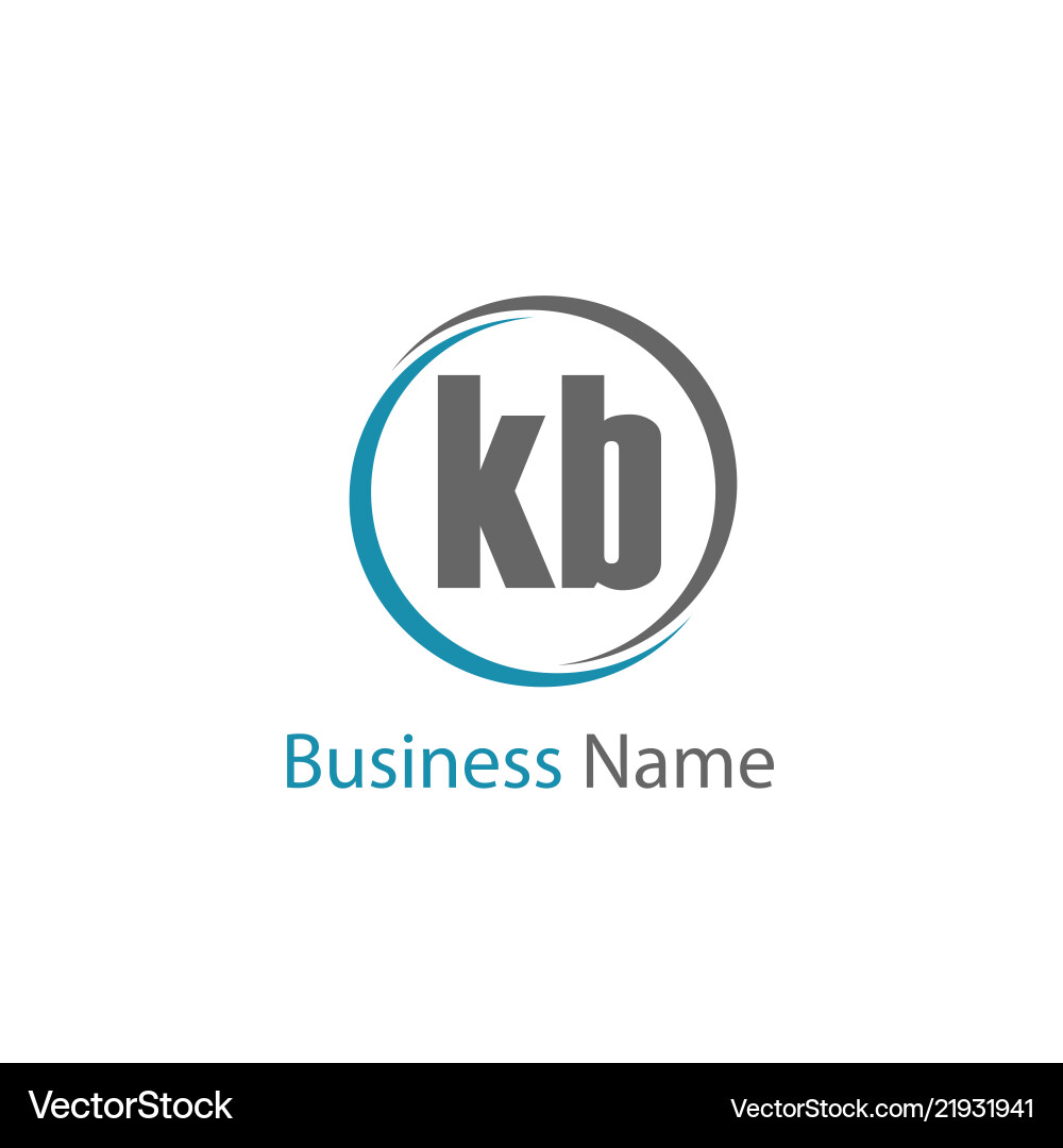 Initial letter kb logo template design Royalty Free Vector