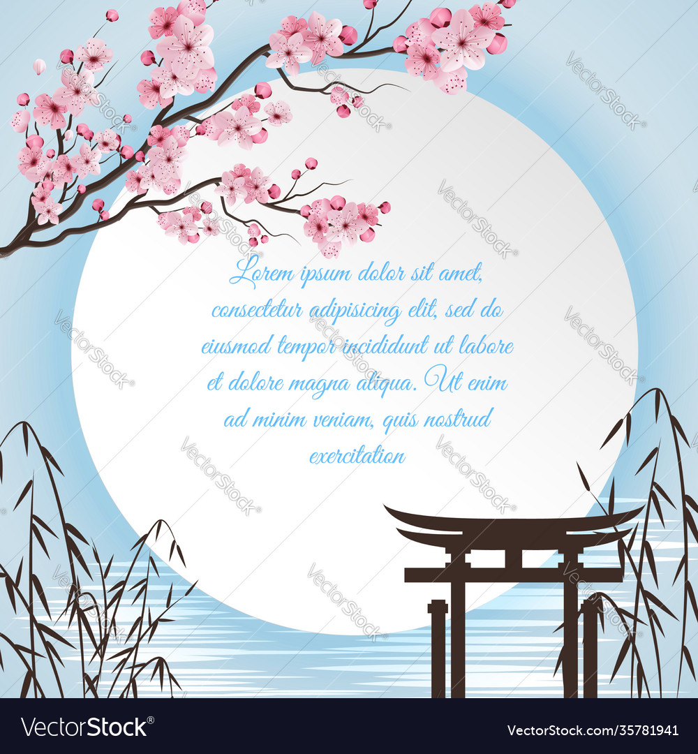 Sakura cartoon concept Royalty Free Vector Image