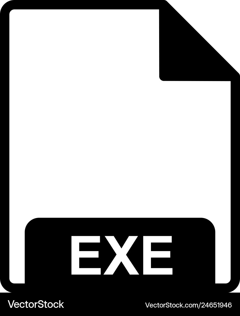 Exe icon Royalty Free Vector Image - VectorStock