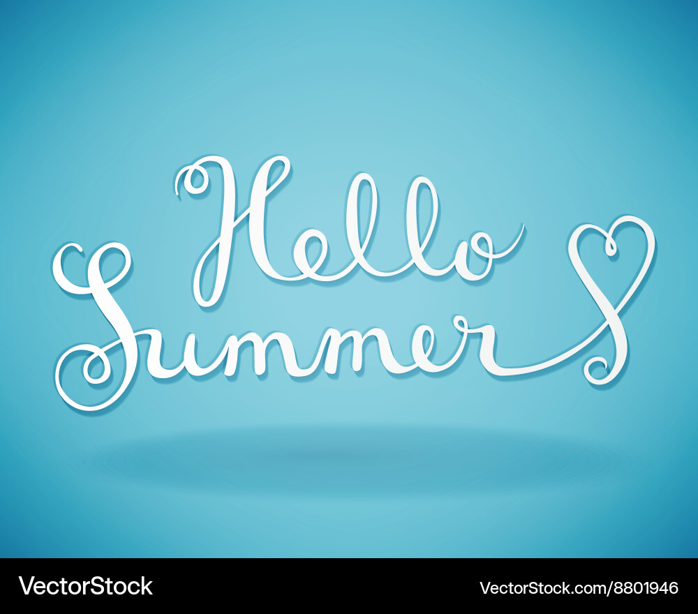Hello summer Royalty Free Vector Image - VectorStock