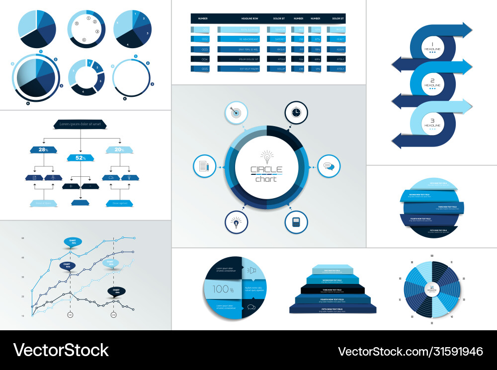 Infographic element big set Royalty Free Vector Image