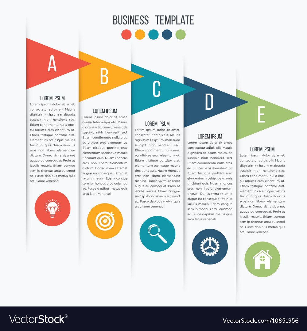 Arrows infographic template for diagram Royalty Free Vector