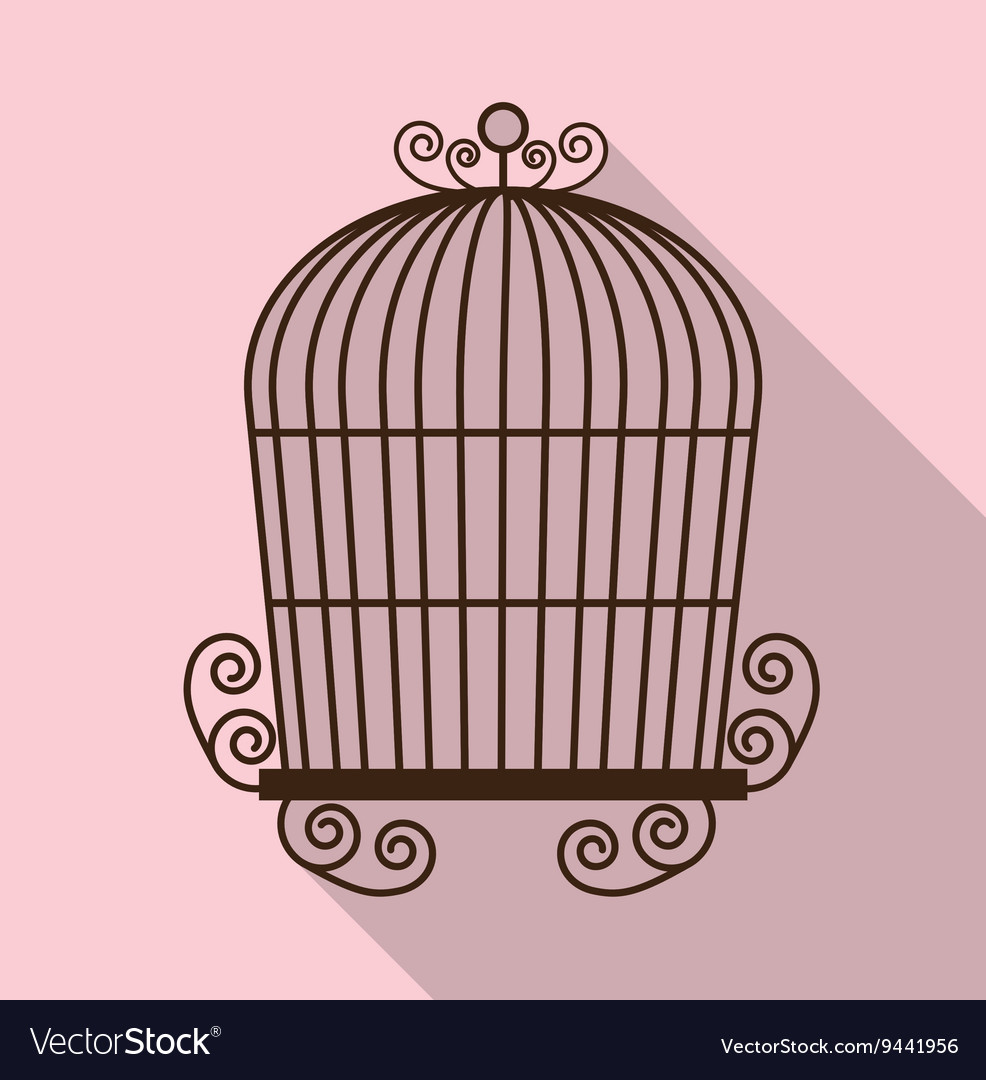 Birdcages Icon Decoration Object Vintage Concept Vector Image
