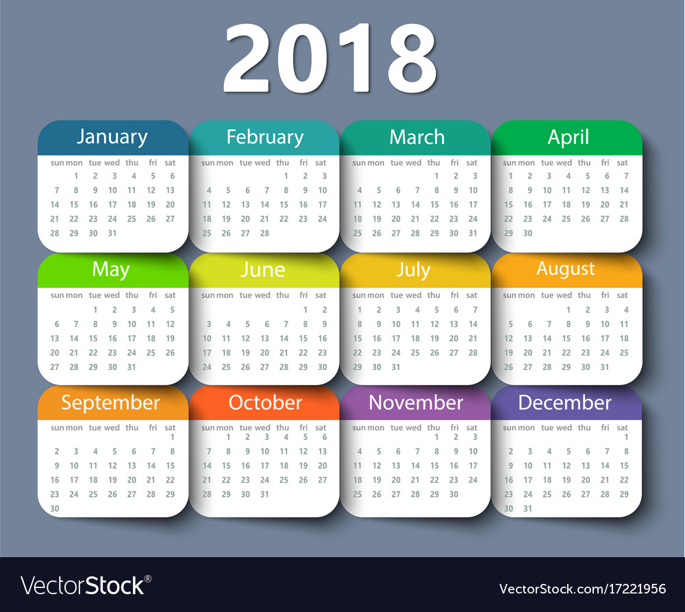 calendar 2018 year design