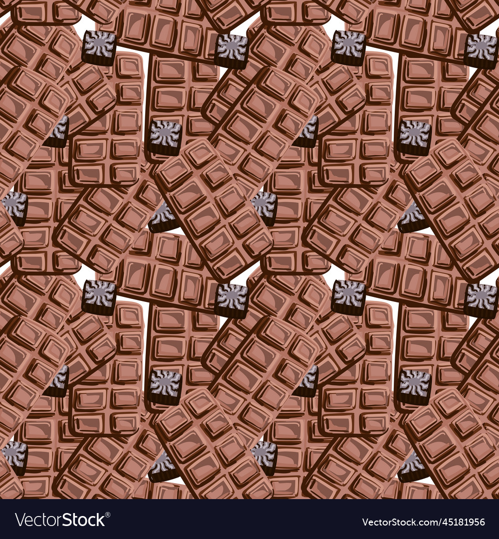 Candy and chocolate seamless pattern Royalty Free Vector
