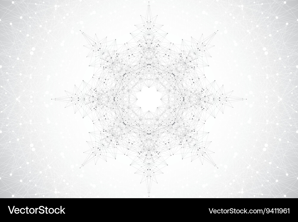 Geometric abstract background molecule Royalty Free Vector