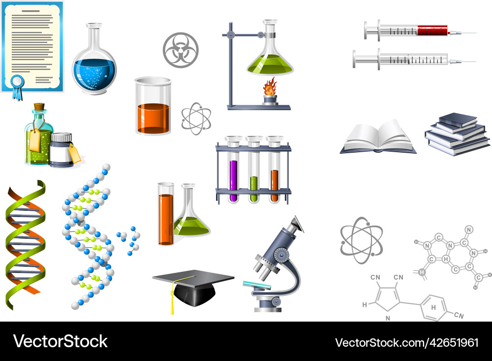 Hand drawn medical instrument design materials Vector Image
