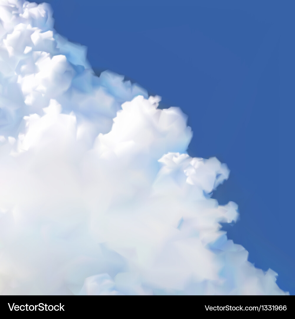 Cloud in blue sky Royalty Free Vector Image - VectorStock