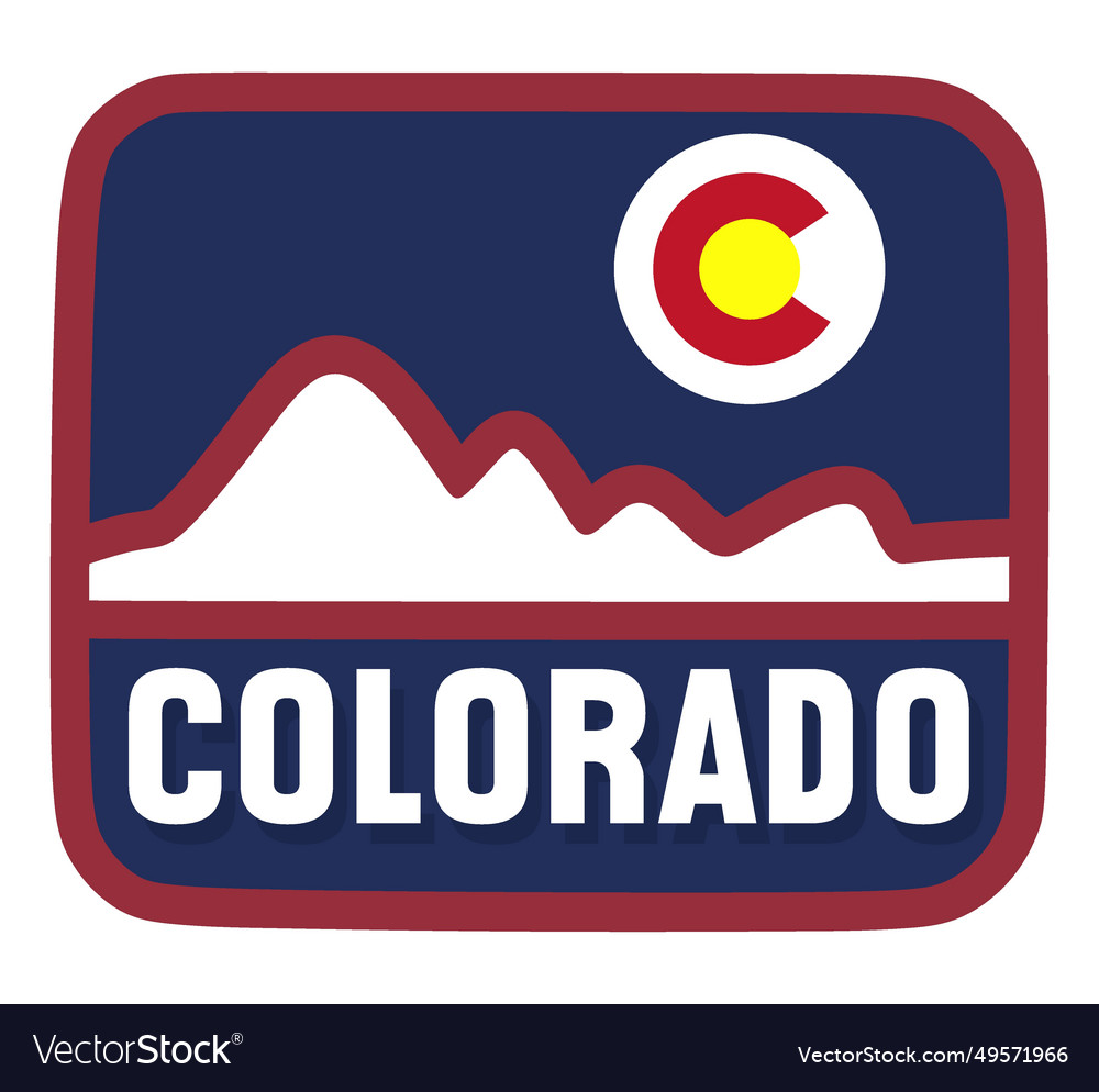 Colorado state united states of america Royalty Free Vector